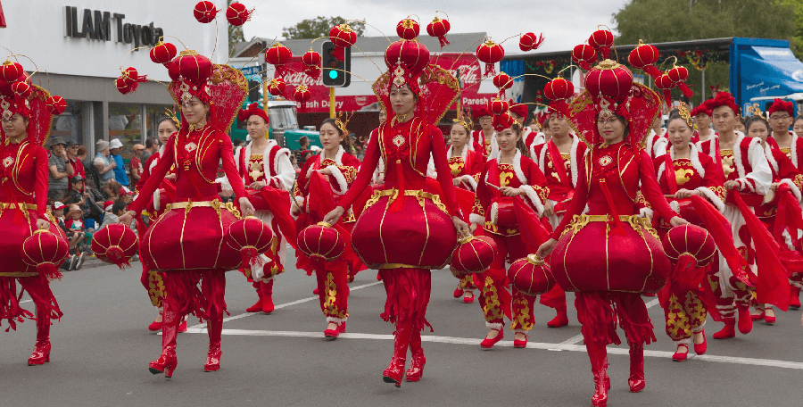 parade marching three